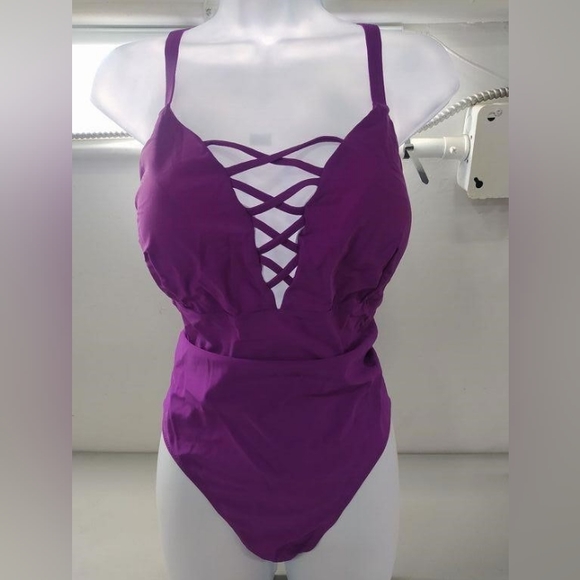 🌴🥥 XL Ekouaer Swimsuit Women Full Coverage Vibrant Plum - Picture 16 of 16